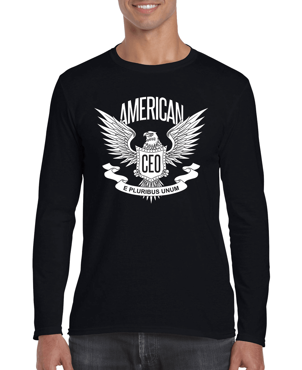 American CEO Patriotic Eagle Men's Long Sleeve Shirt